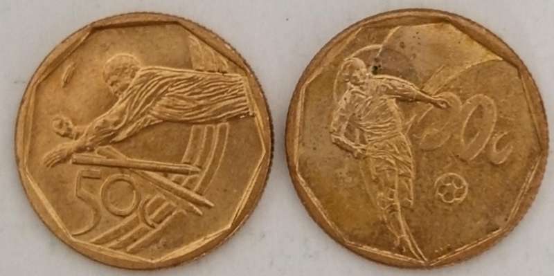 CRICKET & SOCCER FIFTY CENT COINS