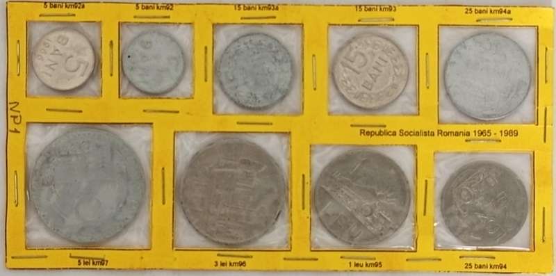 ROMANIA MIX COIN LOT 1965-1989
