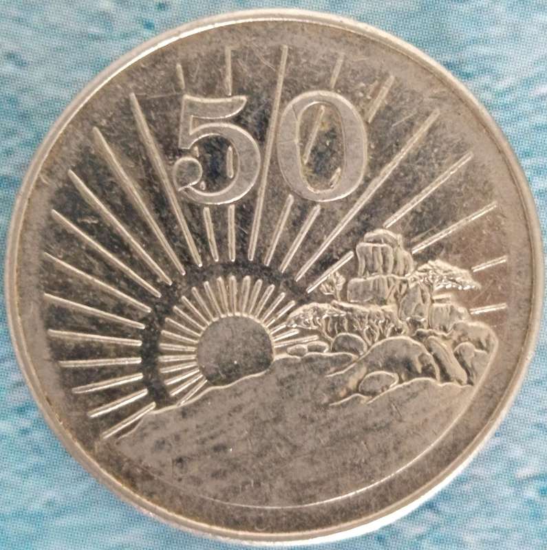 2001 ZIMBABWE 50 CENT COIN