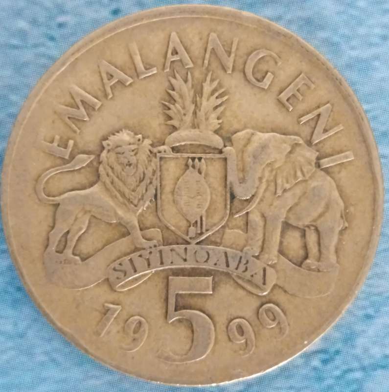 1999 SWAZILAND 5 EMALANGENI COIN