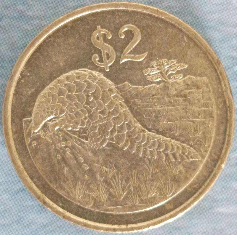 1997 ZIMBABWE $2 COIN