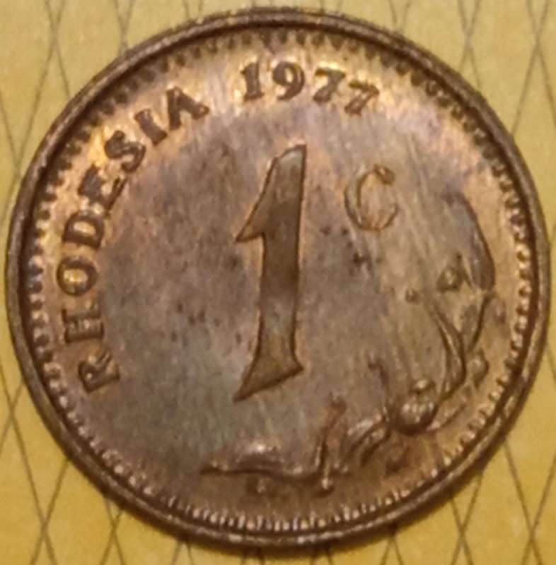 1977 ONE CENT RHODESIA