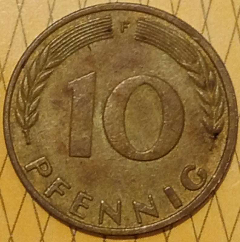 1950 TEN PFENNIG GERMANY
