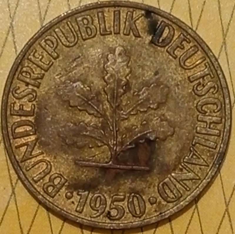 1950 TEN PFENNIG GERMANY