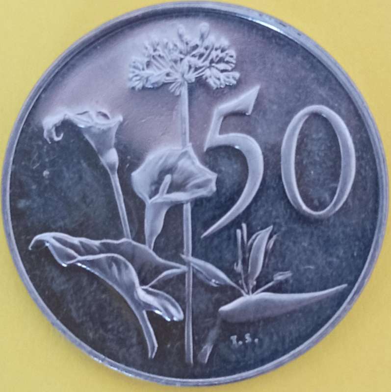 1968 AFRIKAANS FIFTY CENT COIN