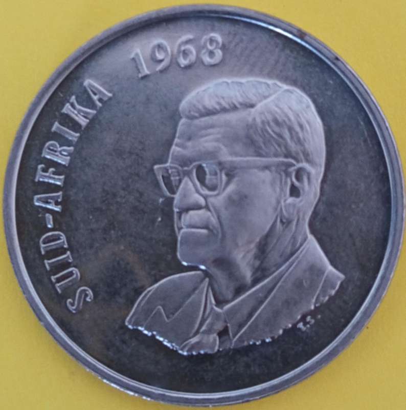 1968 AFRIKAANS FIFTY CENT COIN