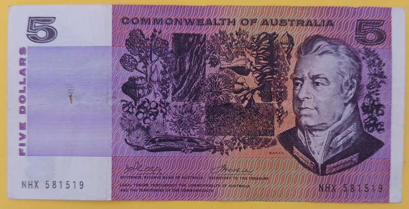 AUSTRALIA $5 BANKNOTE