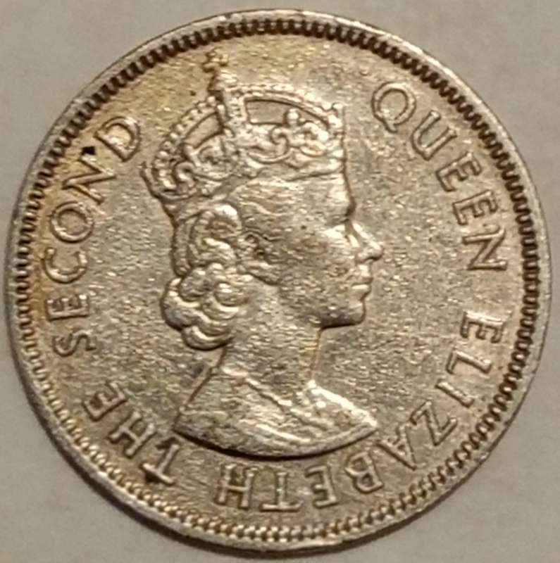 1971 MAURITIUS HALF RUPEE