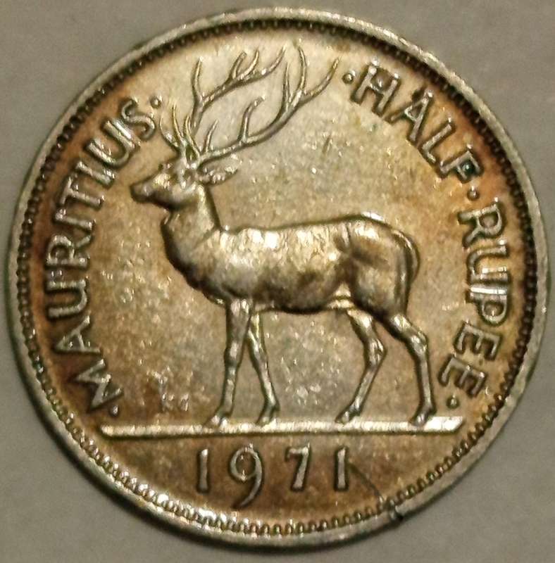 1971 MAURITIUS HALF RUPEE