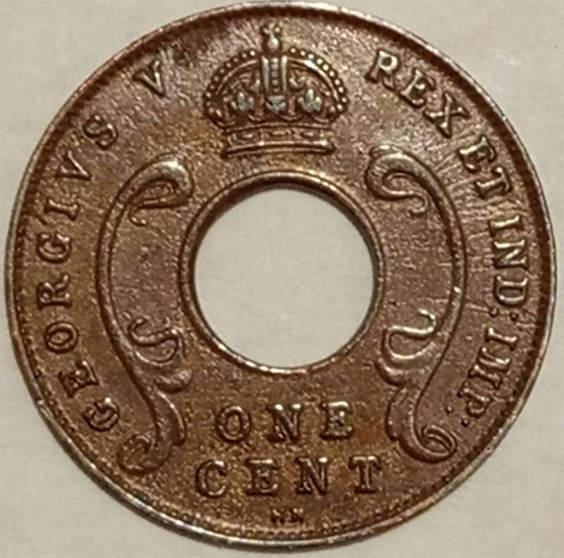 1922 EAST AFRICA 1 CENT COIN