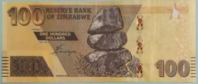 2020 ZIMBABWE $100 BANKNOTE