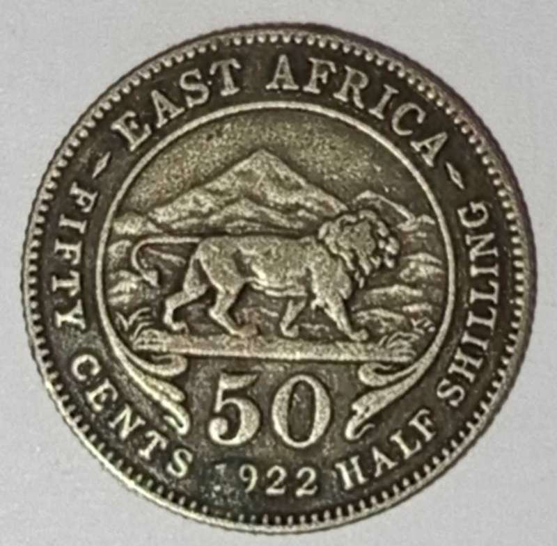 1922 East Africa Half Shilling/50 cents