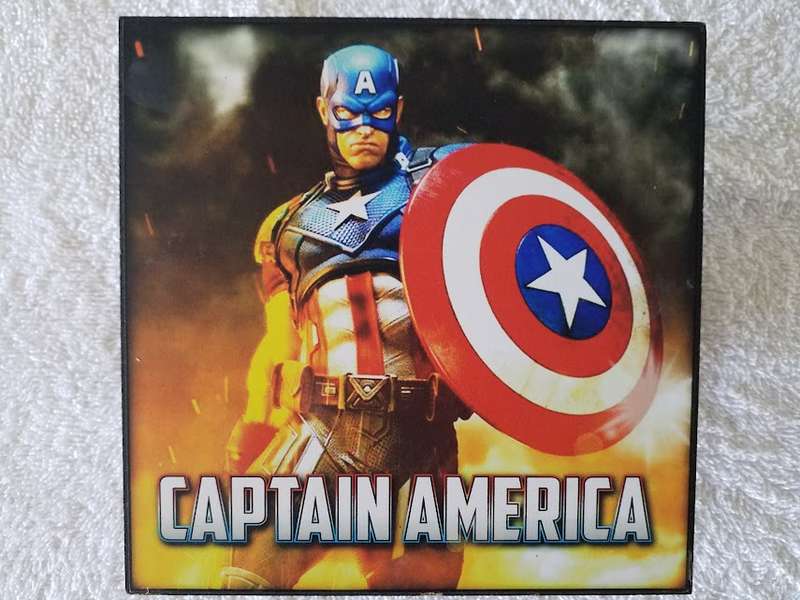 CAPTAIN AMERICA, THEMED - PRINT ON WOOD (SMALL)