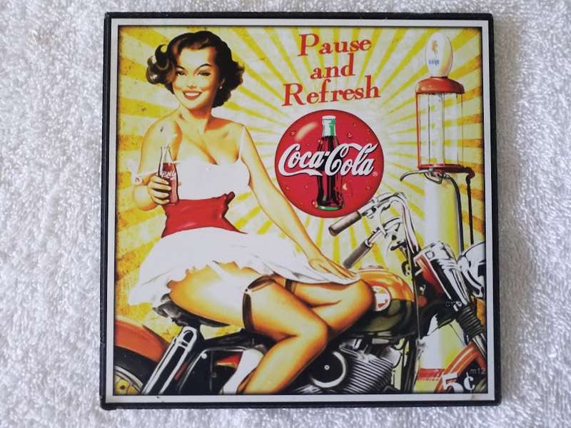 COCA-COLA, REPRODUCTION THEMED WOODEN SIGNS X 3 (SMALL)