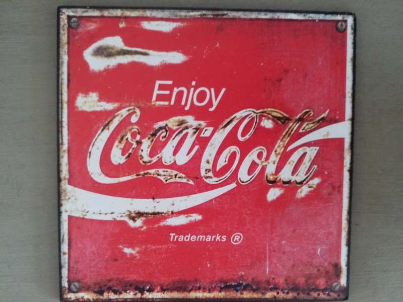 Enjoy "COCA-COLA" VINTAGE THEMED, REPLICA ADVERTISEMENT - PRINT ON WOOD (SMALL)