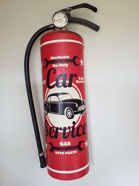 DECORATIVE METAL, WALL HANGING SIGN "CAR SERVICE - Mechanic on Duty" THEMED