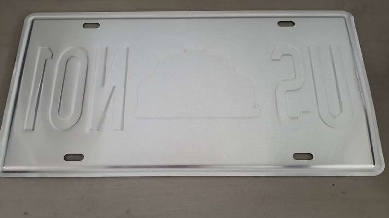 NEW YORK, "YELLOW CAB MEMORABILIA" - EMBOSSED METAL HANGING SIGN "NUMBER PLATE"