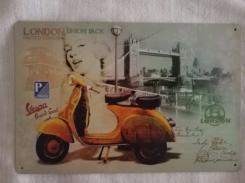 VESPA Grand Sport - Reproduction Vintage Themed Signage
