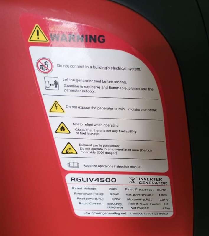 Red Rhino - 4.0kW Dual Fuel Inverter Generator - 4.3KVA