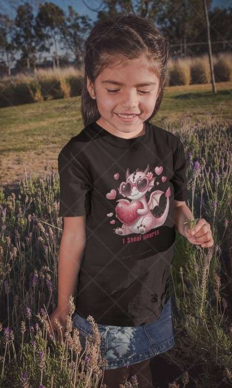 I steal hearts - Kids & Adult Valentine Tshirt (Select Size at Checkout)