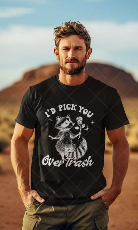 I'd Pick You Over Trash - Kids & Adult Valentine Tshirt Sloth (Select Size at Checkout)