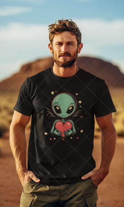 Alien Love - Kids & Adult Valentine Tshirt Sloth (Select Size at Checkout)