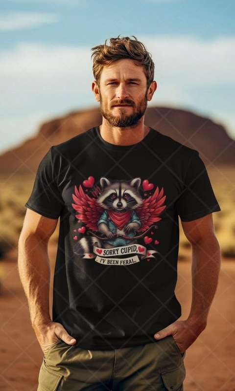 Dear Cupid I've Been Feral - Kids & Adult Valentine Tshirt Sloth (Select Size at Checkout)
