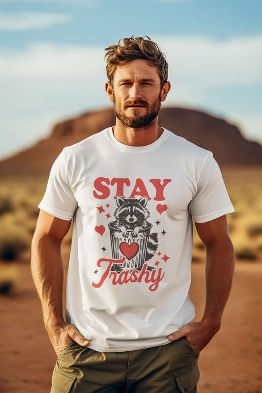 Stay Trashy - Kids & Adult Valentine Tshirt Sloth (Select Size at Checkout)