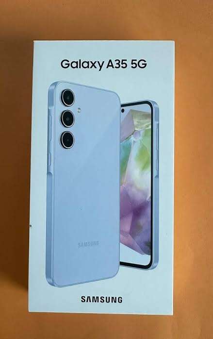 LATE ENTRY NEW Samsung A35 with Cover - Ice Blue Colour