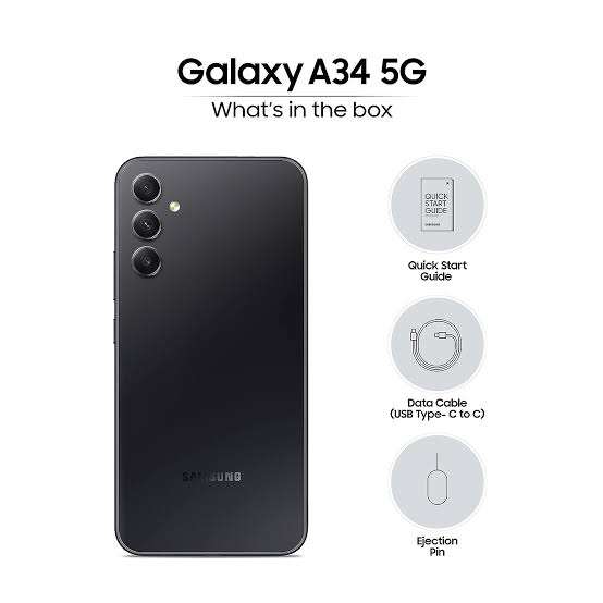 LATE ENTRY Samsung A34 with Cover - Black
