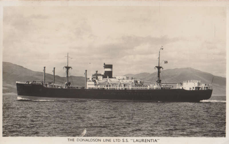 MINT REAL PHOTO POST CARD THE DONALDSON LINE LTD SS LAURENTIA