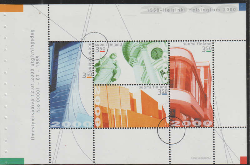 FINLAND 2000 Helsinki - European Capital of Culture Year 2000 CANCELLED WITH CIRLE ? SG 1582-5