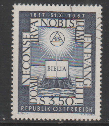AUSTRIA 1967 The 450th Anniversary of the Reformation Movement UNH SG 1509