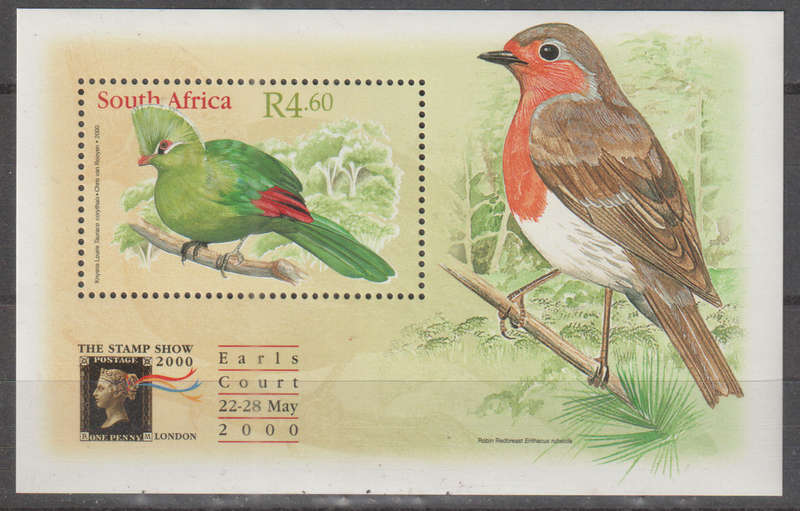 RSA 2000 International Stamp Exhibition "THE STAMP SHOW 2000" - London, England UMM SHEET SACC 1254