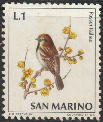 THEMATIC BIRDS SAN MARINO NO GUM