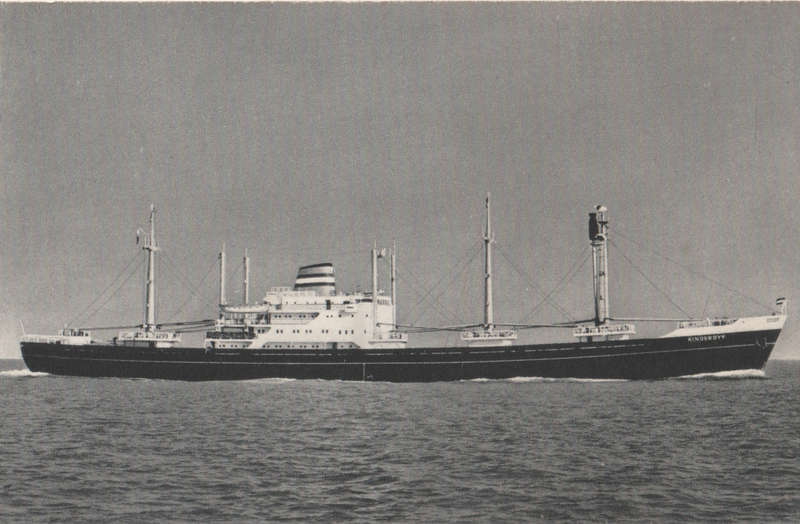 SHIPS OF THE WORLD POST CARDS MV KINDERDYK