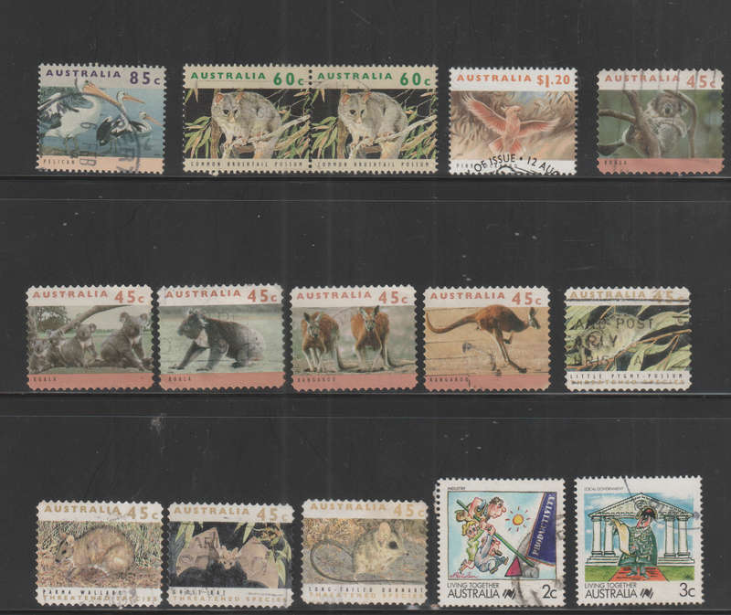 AUSTRALIA SELECTION BID PER STAMP TO TAKE ALL CARD EXCLUDED
