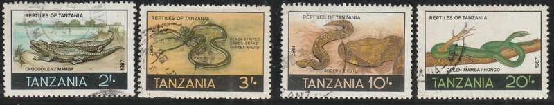 TANZANIA 1987 Reptiles VFU SG 527-30