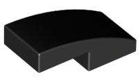 USED LEGO Slope, Curved 2 x 1 x 2/3 BLACK