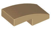 USED LEGO Slope, Curved 2 x 1 x 2/3 DARK TAN