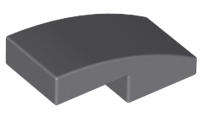 USED LEGO Slope, Curved 2 x 1 x 2/3 DARK BLUEISH GRAY