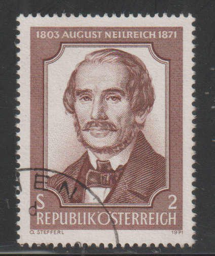 AUSTRIA 1971 The 100th Anniversary of the Death of Dr. August Neilreich UNH SG 1614