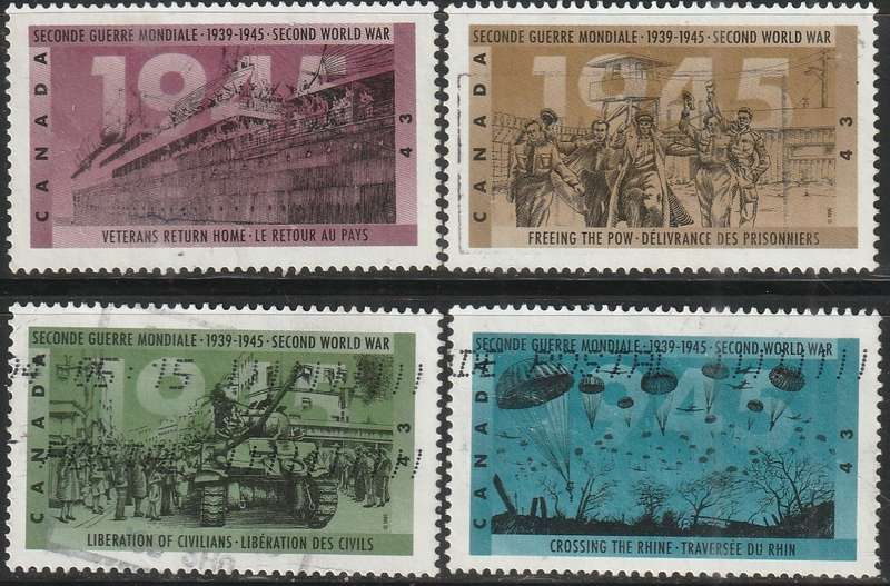 CANADA 1995 The 50th Anniversary of Second World War ULH SG 1625-8