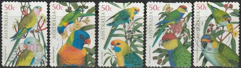 AUSTRALIA 2005 Australian Parrots ULH SG 2484-88