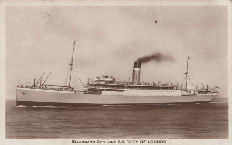 MINT REAL PHOTO POST CARD ELLERMANS CITY LINE SS CITY OF LONDON