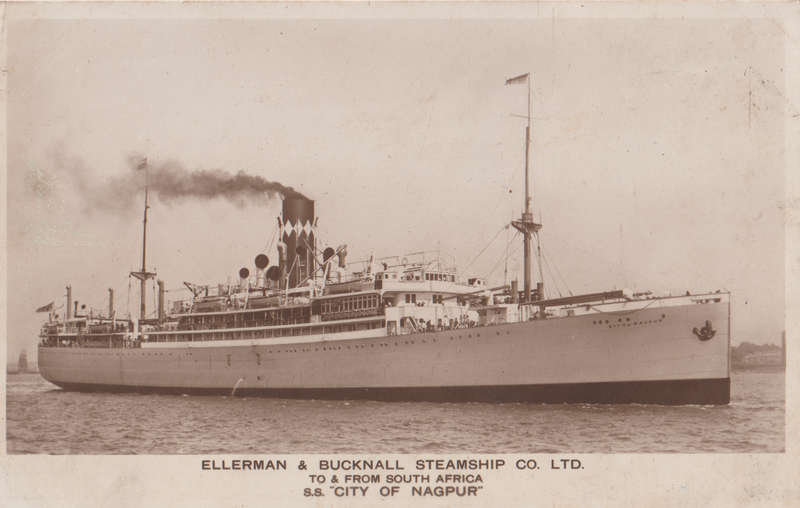 SHIPS OF THE WORLD POST CARDS SS CITY OF NAGPUR