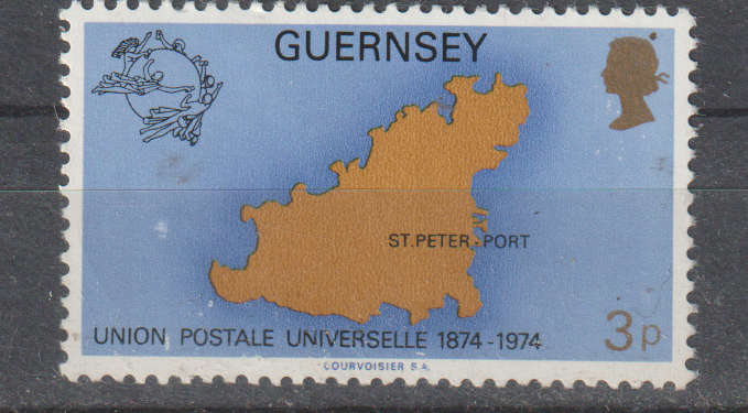 GUERNSEY 1974 The 100th Anniversary of The Universal Postal Union UMM SG 115
