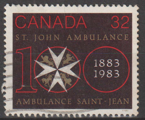 CANADA 1983 The 100th Anniversary of Saint John Ambulance in Canada ULH SG 1087