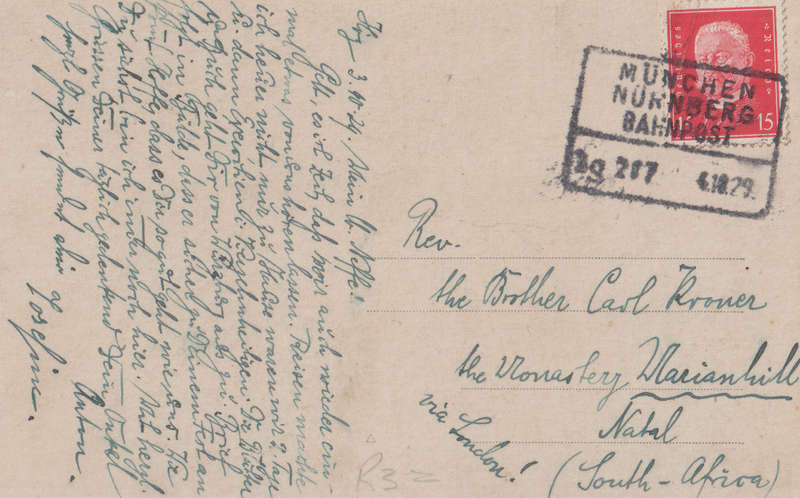 EARLY USED POST CARD GERMANY 1829
