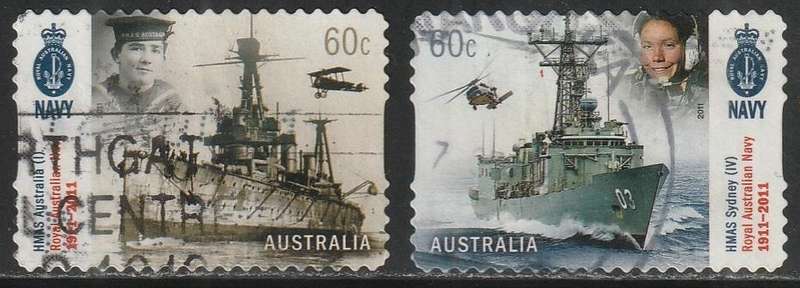 AUSTRALIA 2011 The 100th Anniversary of the Royal Australian Navy ULH SG 3606/7